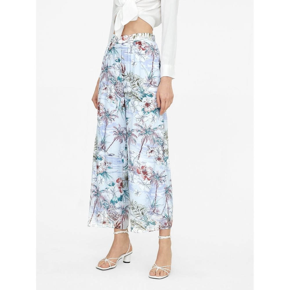 Pomelo Women's Pants High Waist Flare Pants Size XL‎ Beach Coastal Resortwear